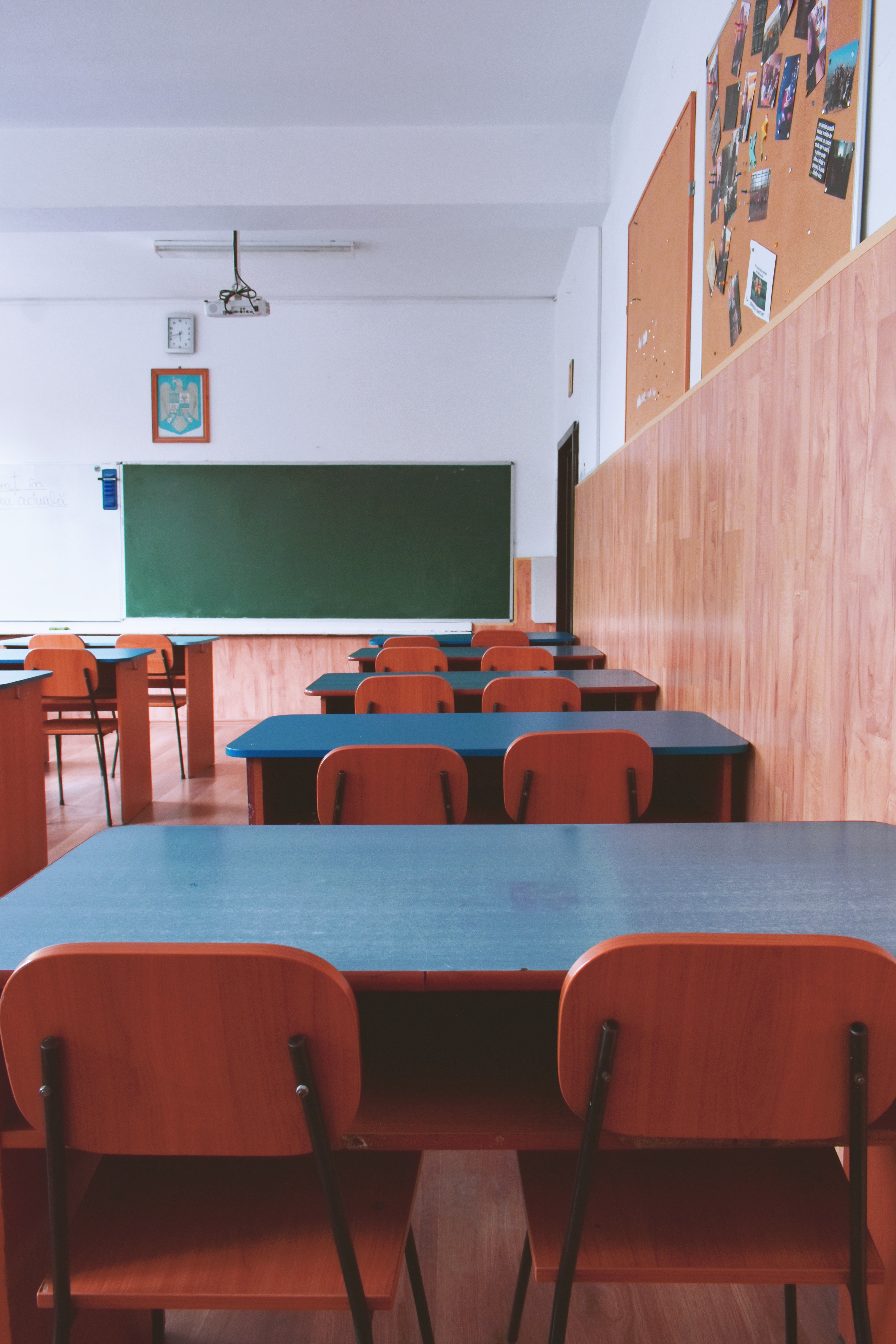 Leeres Klassenzimmer.