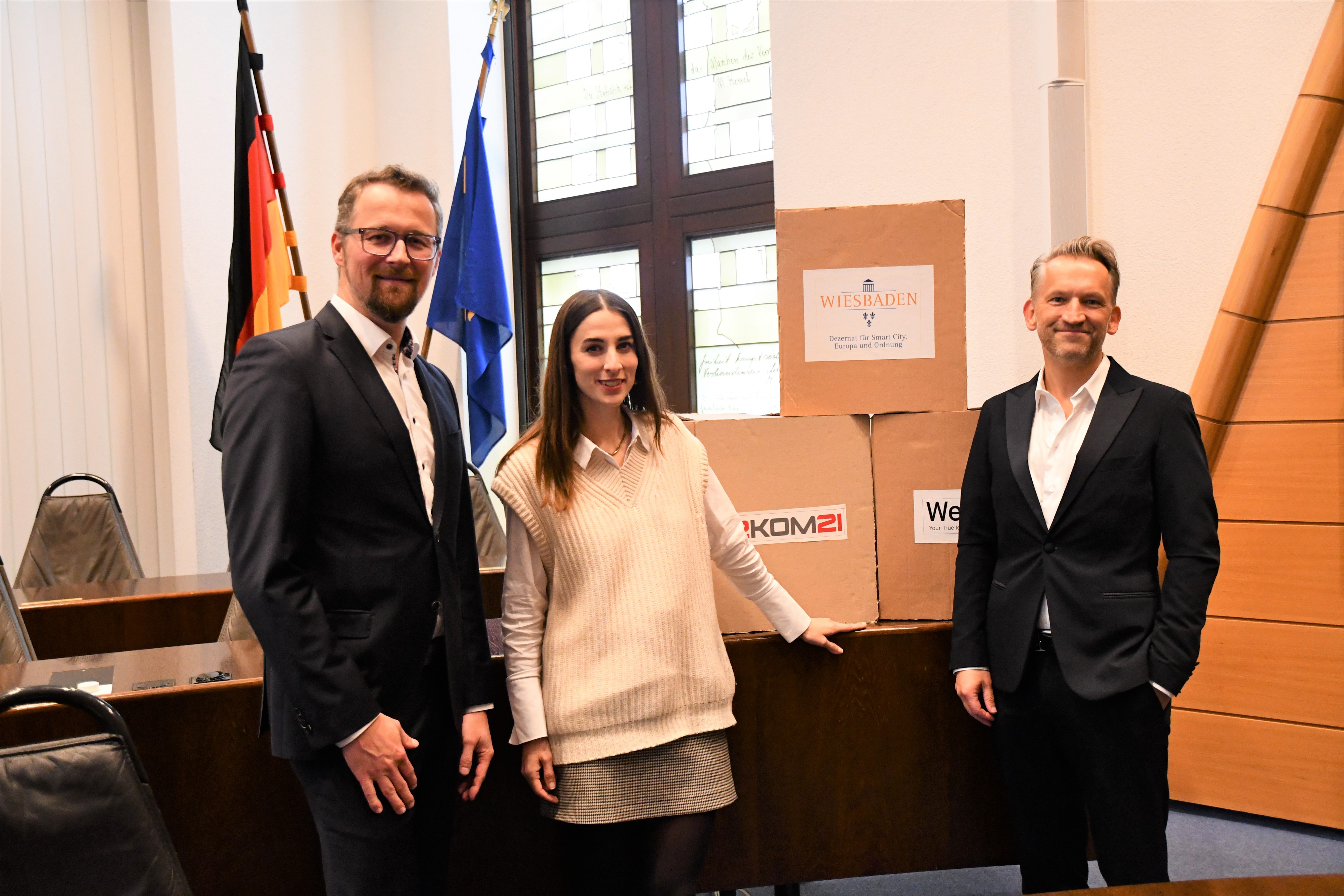 Martin Kuban; Maral Koohestanian und Frank Jorga.