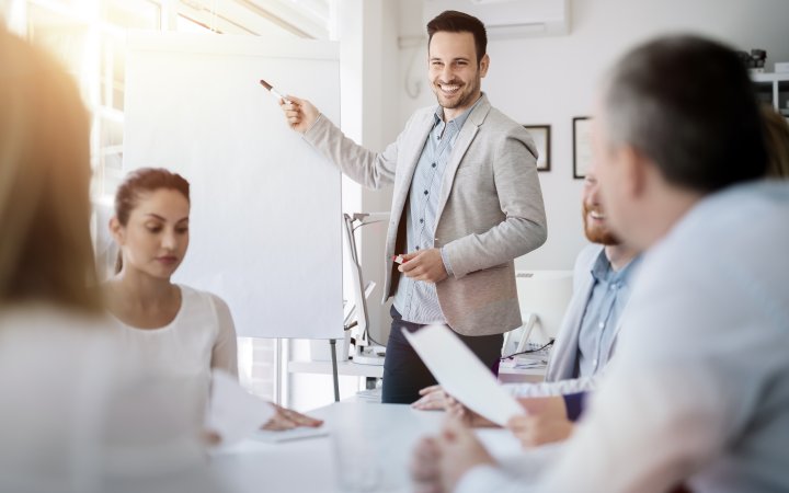 Presentation and training in business office Presentation and training in business office