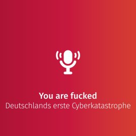 Schriftgrafik; Deutschlands erster Cyberangriff.